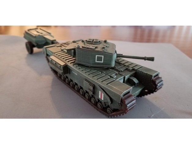Churchill Tank - 4 versions- 28mm - Wargaming3D