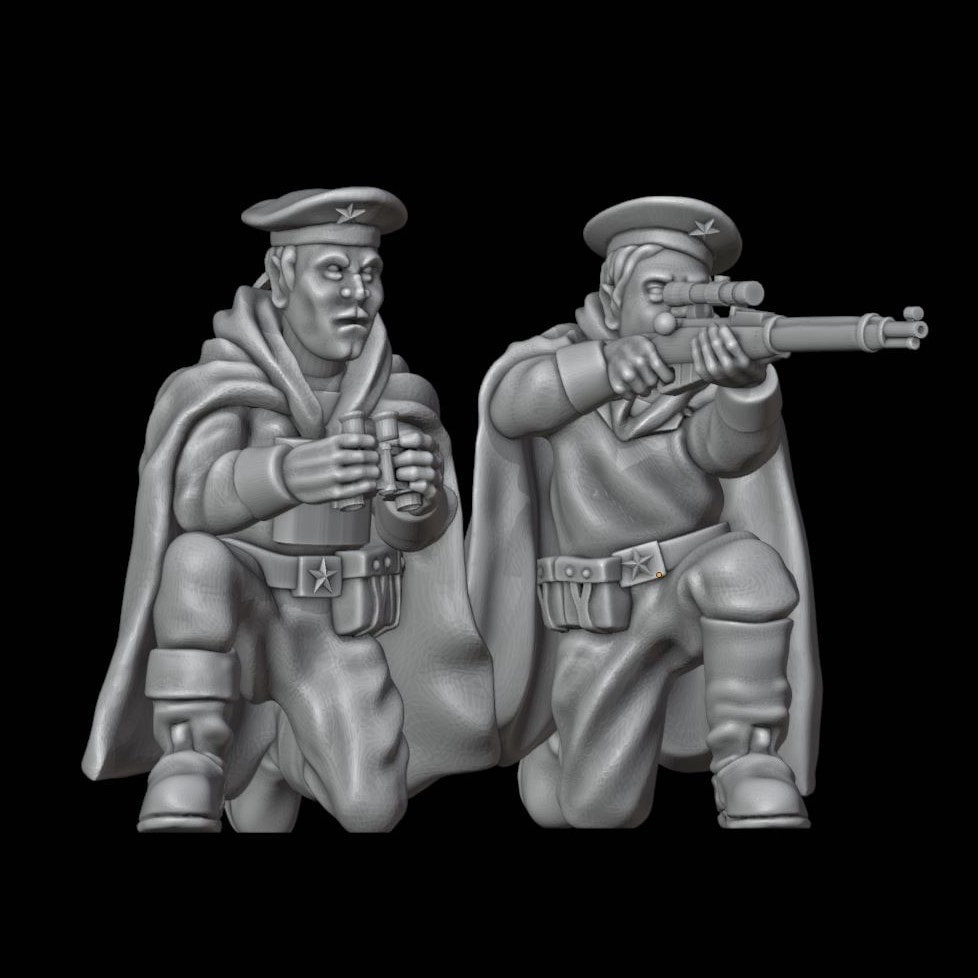 WW2 Soviet Sniper Team Resin 3D Printed Miniature -  Portugal