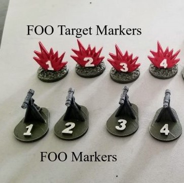 Explosion Pin markers. small, Medium, Large. FOW, Bolt Action multi list  28mm